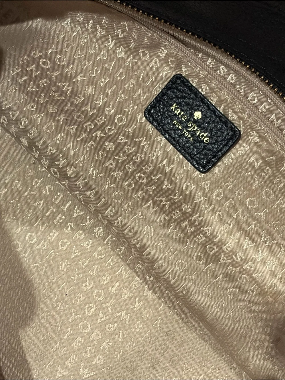 kate spade New York Black Leather Tote Bag